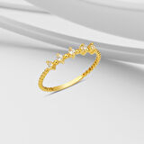 14 Ayar Altın Burgulu Minimal Yüzük