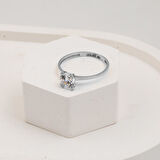 Beyaz Altın Tektaş Yüzük 14 Ayar