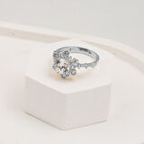 Serenay Beyaz Altın 14 Ayar Tektaş Yüzük