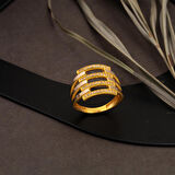 4 Sıra Kaburga Altın Yüzük 14 Ayar