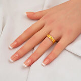 İkili Burma 14 Ayar Altın Yüzük