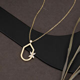 14 Ayar Altın Tasarım Kolye