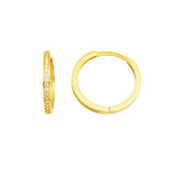 Tamtur Taşlı 14 Ayar Altın Halka Küpe