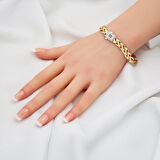 Gurmet Örgüsü 14 Ayar Altın Bileklik