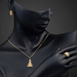 Yaşam Piramidi 14 Ayar Altın Üçlü Set