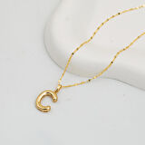 C Balon Harf 14 Ayar Altın Kolye