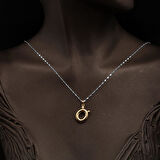 Balon Formlu Ö Harfi Kolye Ucu 14 Ayar