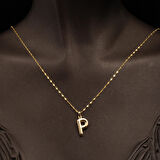 Balon P Harfi 14 Ayar Altın Kolye