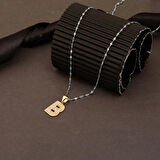 B Baş Harfi 14 Ayar Altın Kolye Ucu