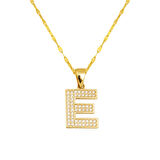 E Baş Harfi 14 Ayar Altın Kolye