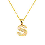 S Harf 14 Ayar Altın Kolye