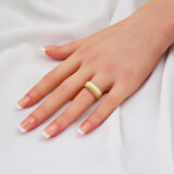 14 Ayar Sarı Altın Sade Yüzük