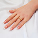 İtalyan Tasarım 14 Ayar Altın Yüzük