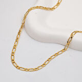 50 cm. Figaro Altın Zincir Kolye