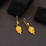 Defne Yaprağı 14 Ayar Altın Küpe