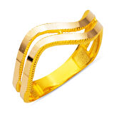 Zikzaklı Ajda Yüzük 14 Ayar Altın