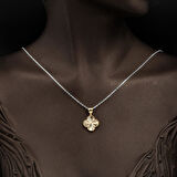 Yonca 14 Ayar Altın Kolye Ucu Orta Boy