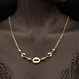 Parıltı Zinciri 14 Ayar Altın İkili Takı Seti