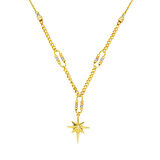Gurmet Zincirli Kuzey Yıldızı Altın Kolye 14 Ayar