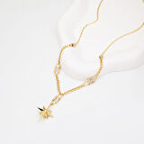 Gurmet Zincirli Kuzey Yıldızı Altın Kolye 14 Ayar