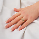 Sarmaşık Taşsız 14 Ayar Altın Yüzük