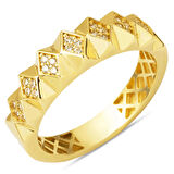 Prizma 14 Ayar Altın Kadın Yüzük