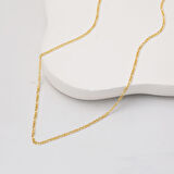 İnce Figaro Zincir 14 Ayar Altın 50 cm.