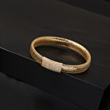 İtalyan 14 Ayar Altın Esnek Bileklik