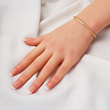 Yılan Derisi 14 Ayar Altın İtalyan Bileklik