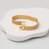 Rolex Kordon Unisex Altın Bileklik 14 Ayar