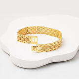 Rolex Tasarım 14 Ayar Altın Unisex Bileklik