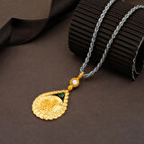 Klasik Tuğralı 14 Ayar Altın Kolye Ucu