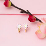 Yoncalı 14 Ayar Altın Çocuk Küpesi