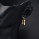 Burgulu Halka Altın Küpe 14 Ayar