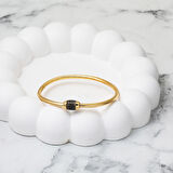 Oniks Taşlı Altın İtaly Bileklik 14 Ayar