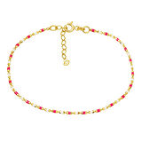 Pembe Mineli 14 Ayar Altın Bileklik