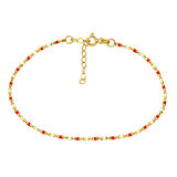 Kırmızı Mineli Altın Bileklik 14 Ayar