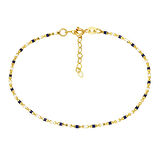 Lacivert Mineli 14 Ayar Altın Bileklik