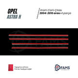 Opel Astra H Krom Cam Çıtası 4 Prç. 2004-2010 Arası P. Çelik (HB)