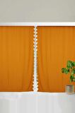 Püskül Kenarlı Fon Perde 245x140 cm Çift Kenar,PR-1