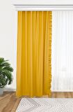 Fırfır Kenarlı Fon Perde Sol Kenar245x140 cm,PR-2SOL