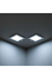 KDL 411 Slim Kare LED Panel 2'li Spot Gömme 6W 510 Lümen - Beyaz-6500K