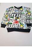 Erkek Çocuk Sweat-Shirt Baskılı Beyaz