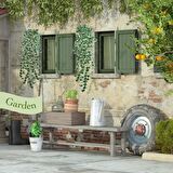 Yapay Sarmaşık 9 Dal Yeşil Beyaz Hedera Yapay Çiçek