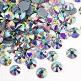 Gymo Premium Kalite Altı Düz Ütü İle Yapışan (Hotfix) Kristal Taş SS16 (3.8-4mm) Crystal AB (10 Gross - 1440 Adet)