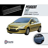 Peugeot 307 Krom Cam Çıtası 4 Prç. 2000 Üzeri P. Çelik