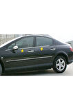 Peugeot 407 Krom Cam Çıtası 4 Prç. 2004 Üzeri Paslanmaz Çelik