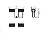 SYSTEM 8774 8MM ABM-ABM ANTİK SARI DÜĞME KULP Dolap Çekmece Kulbu SY8774 0008 ABM-ABM