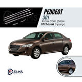 Peugeot 301 Krom Cam Çıtası 6 Parça 2012 Ve Üzeri P.çelik
