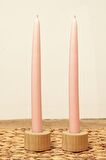 M'art Home 2'li Şamdan Mumu Pembe- 25 cm